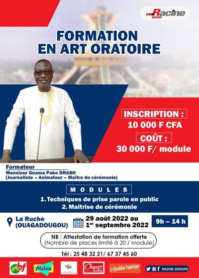 Annonces : formation en art oratoire