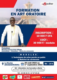 Annonces : formation en art oratoire